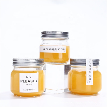 250ml 8 oz Empty Clear Transparent Regular Mouth Glass Canning Mason Jars 8oz For Jam Honey Sauce